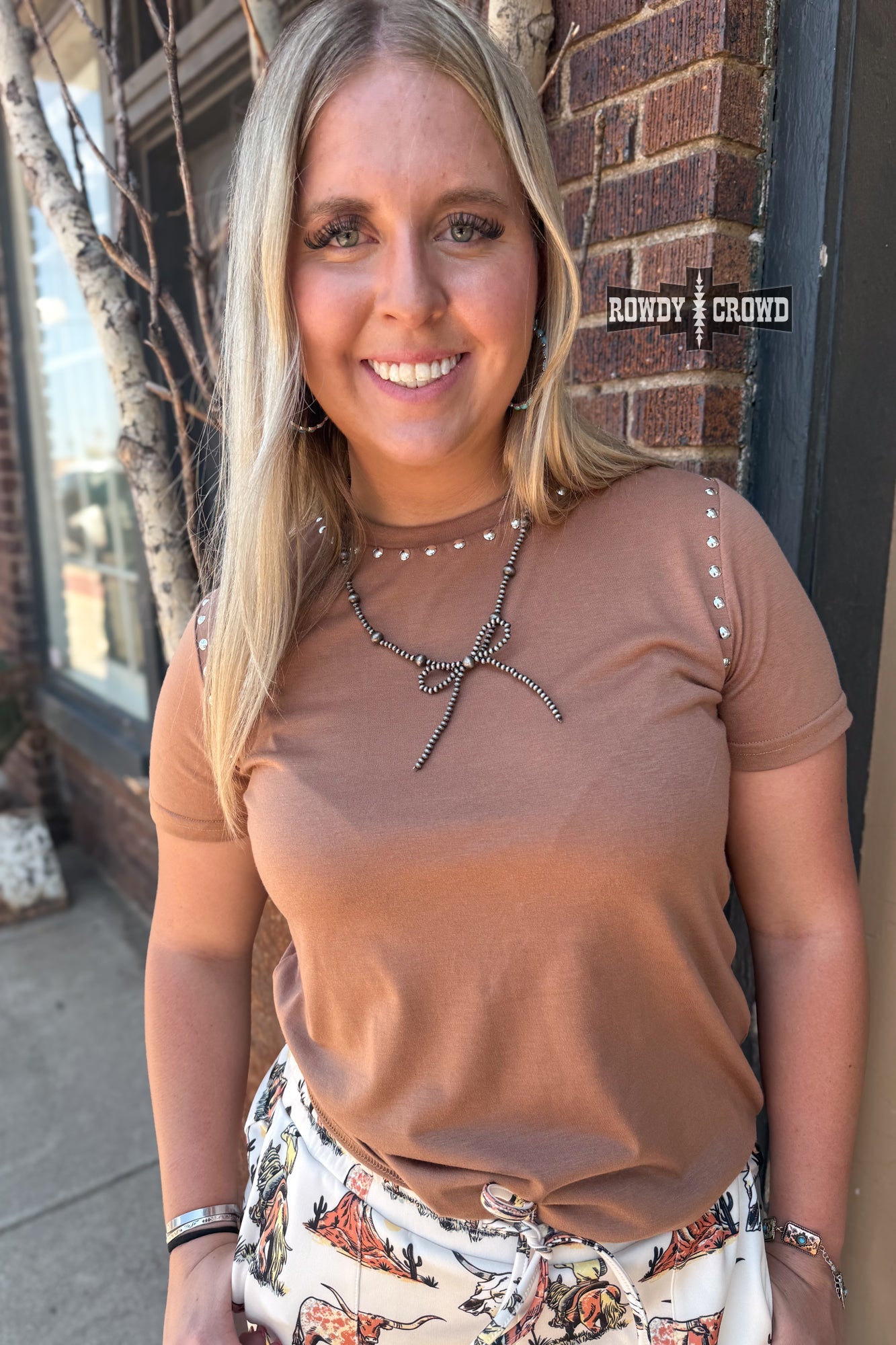 MOCHA- Starry Stud Tee