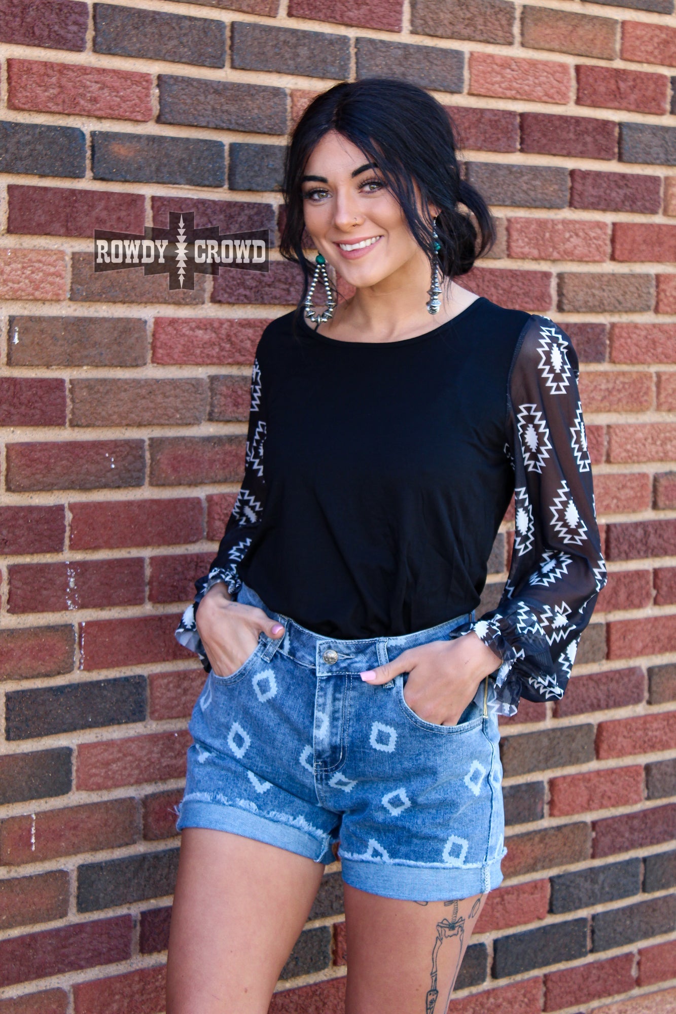Mallory Mesh Sleeve Top