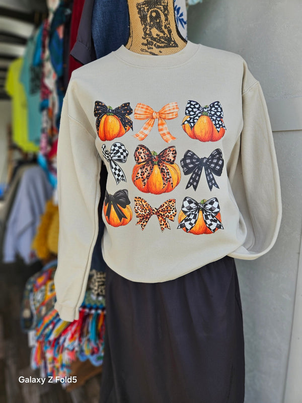 Bows and Pumpkins - Live Life Tees Boutique